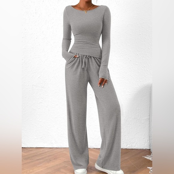 Long Sleeve Top and Wide Leg Pants Set - Picture 10 of 16